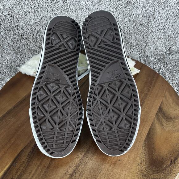 Converse High-Top Lace-Up Sneakers in Beige and White with Faux Fur Collar - Picture 7 of 10